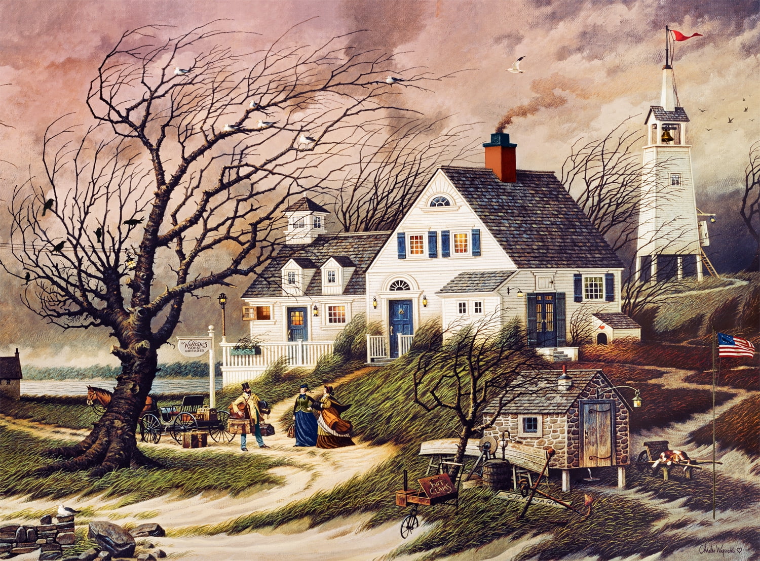 Buffalo Games 1000-Piece Charles Wysocki Collection Old Martha’s Vineyard Jigsaw Puzzle