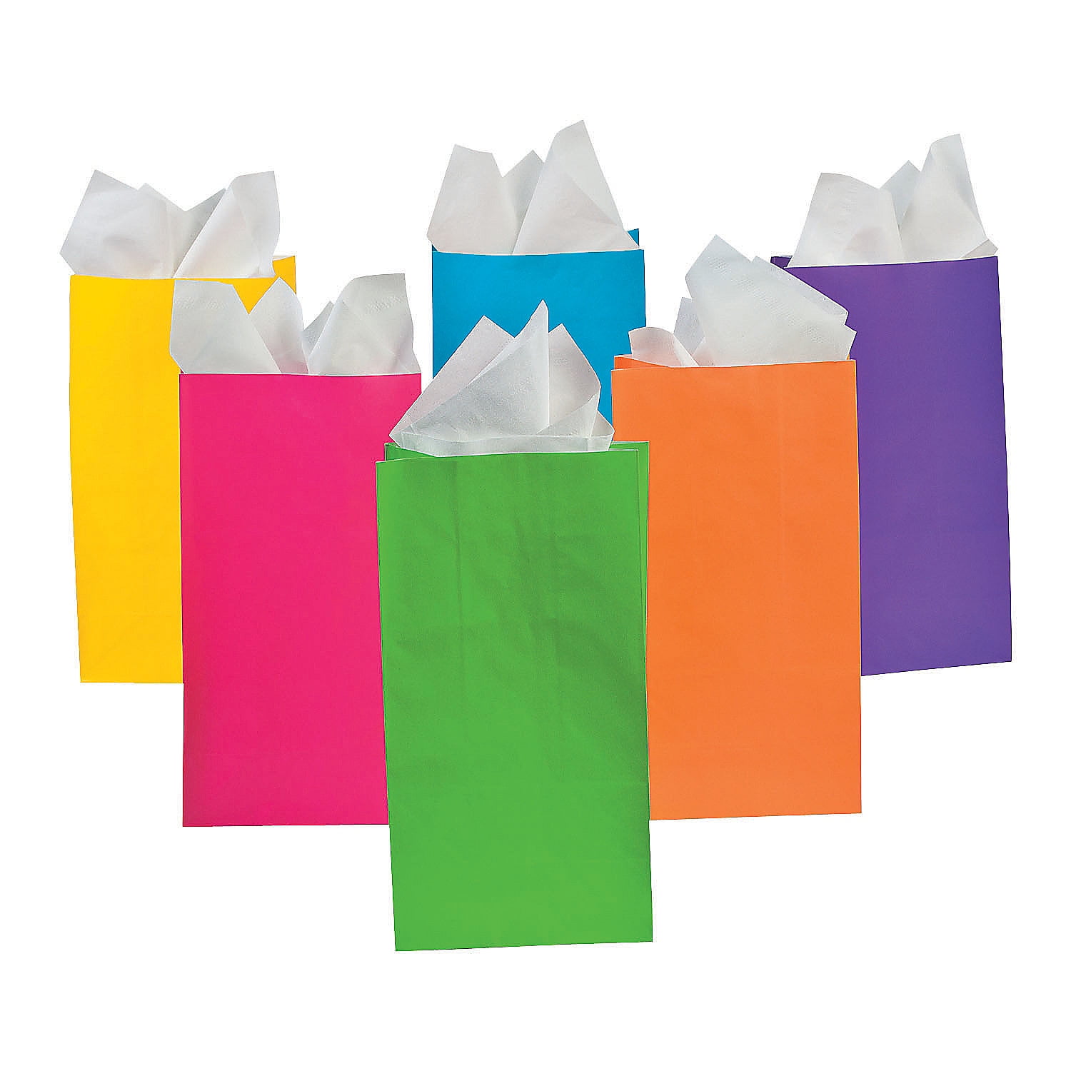 Fun Express Paper Neon Bags for Party Party Supplies Bags Paper