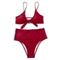 thumbnail image 4 of Afdoent Womens Tankini Bathing Suits Women's Swimwear Tankini Set Two Piece Bikini With V Neck High Waisted Bathing Suit For Beach Pool Bathing Suit For Vacation, 4 of 7