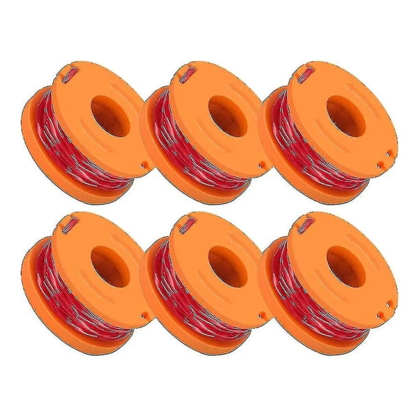 Carrete de repuesto para desbrozadora, compatible con varios modelos WORX para desbrozadoras eléctricas seleccionadas, forma aerodinámica, hilo de carrete para desbrozadora de primera calidad,