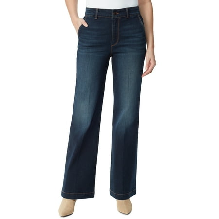 Gloria Vanderbilt Women's High Rise Flare Trouser Jean, Regular and Short Inseams