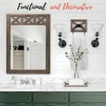 thumbnail image 7 of Autumn Alley Farmhouse Bathroom Mirror - Rustic Mirror - Vanity, Bathroom & Bedroom Mirror Wall - Small Size: 20" x 28", Brown, 7 of 7