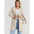 thumbnail image 3 of Cardigan Sweaters for Women Open Front Long Trench Coats Jacket Fall Winter Coatigan, 3 of 9