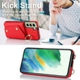 thumbnail image 3 of Phone Case for Samsung Galaxy S21 FE 5G Wallet Cover with Screen Protector and Ring Stand Credit Card Holder Slot Crossbody Strap Cell S 21 EF S21FE5G UW S21FE 21S G5 6.4 inch Women Girls Red, 3 of 13