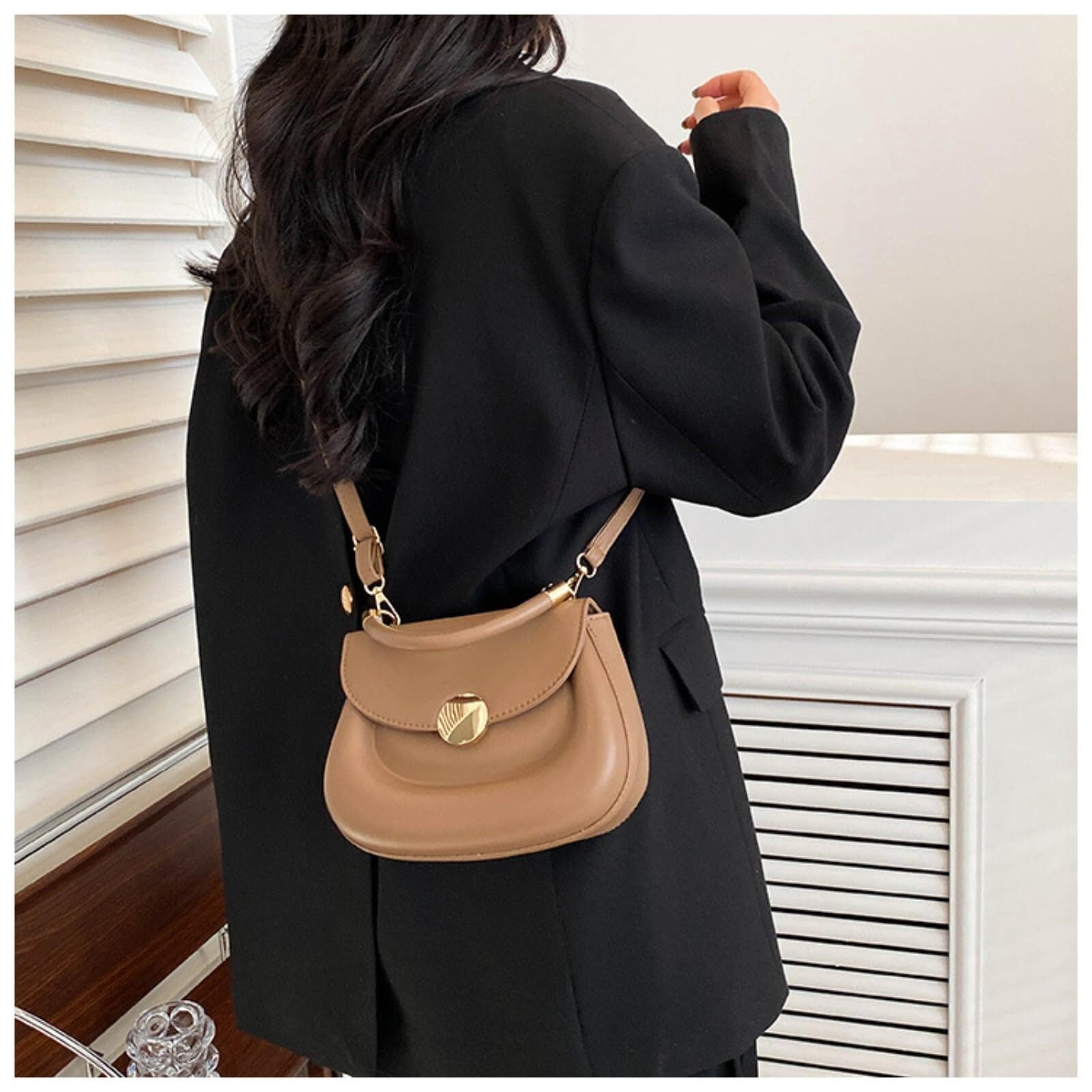 Crossbody Purse for Women Small Crossbody Bags Trendy Leather with Adjustable Shoulder Strap for Backpack Travel