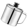 thumbnail image 5 of BRIGHTFUFU 1 Set Grease Container for Kitchen with Strainer Stainless Steel Oil Filter Pot Large Capacity Oil Holder for Cooking Convenient Oil Storage Can for Home, 5 of 7