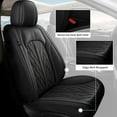 thumbnail image 4 of LAONNVIR Car Seat Covers Fit for Ford Fusion 2010-2020 First Row Seat 2pcs Leather Seat Covers Waterproof Automotive Seat Cushion Protector,Black Front Seat, 4 of 7