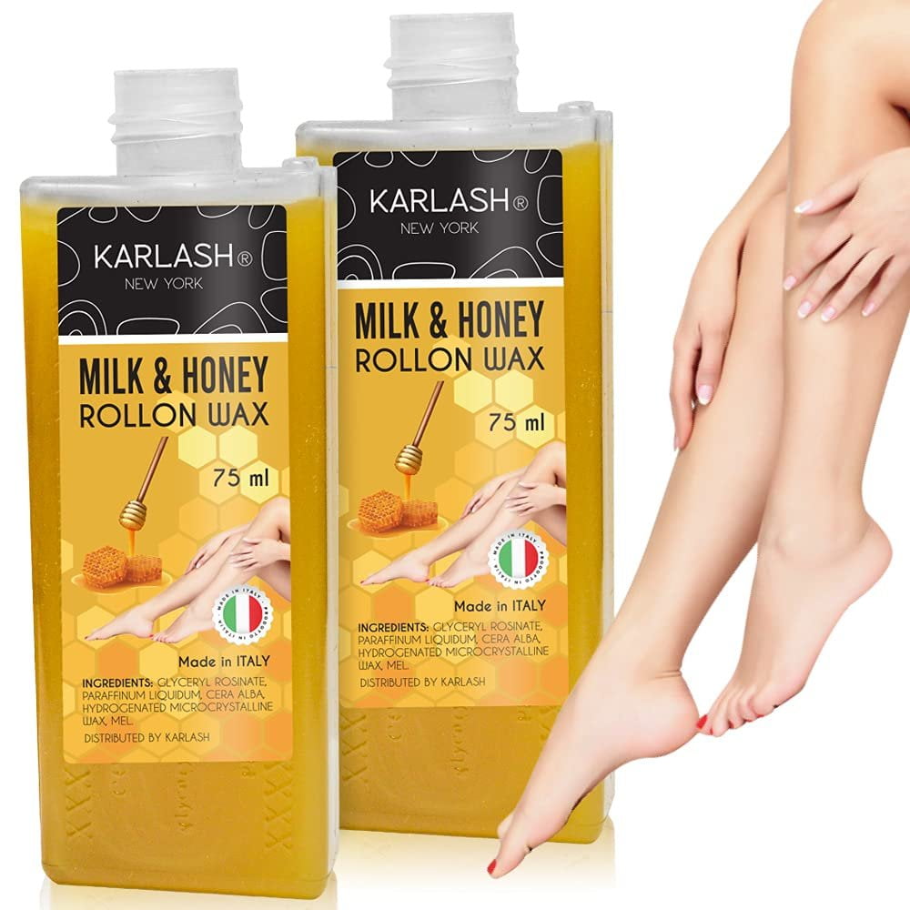Karlash Professional Honey Roll On Wax, Depilatory Hair Wax Removal for