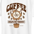 thumbnail image 3 of Instant Message - Coffee Helps Me Thrive - Women's Short Sleeve Graphic T-Shirt, 3 of 6