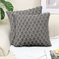 thumbnail image 6 of Weaving Snowflake Velvet Pillow, Soft and Solid Color Cushion for Office Sofa and Bedside Support, 6 of 7