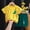 Yellow#F, variant on JCCXIN Summer Outfit Sets Children O-Neck Short Sleeve T-Shirts Shorts Set Casual T Shirt Versatile Clothes Sets