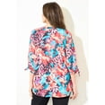 thumbnail image 2 of Catherines Women's Plus Size Georgette Button Down Tie Sleeve Cafe Blouse, 2 of 6