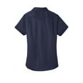 thumbnail image 6 of Port Authority Adult Female Women Plain Short Sleeves Shirt True Navy 3X-Large, 6 of 6
