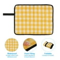 thumbnail image 4 of 15"x11" Outdoor Sitting Mat Waterproof Oxford Cloth Seat Cushion Mini Folding Foam Yellow White, 4 of 6