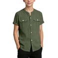 thumbnail image 3 of CAIXIA Boys Short Sleeve Dress Shirts Kids Summer Beach Button Down Shirt, 3 of 7