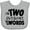 AC-Heather Grey, variant on Inktastic I'm Two Awesome for Words 2nd Birthday Boys or Girls Baby Bib