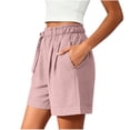 thumbnail image 5 of ZHYou Womens Shorts Elastic Waist Pull On Lightweight High Waisted Side Tie Soft Casual Summer Shorts with Pockets, 5 of 5