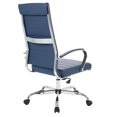 thumbnail image 4 of UrbanPro High-Back Mid-Century Modern Leather Office Chair in Navy Blue, 4 of 6