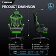 thumbnail image 5 of Soontrans Gaming Chair Computer Chair with Footrest, Office Chair with Lumbar Massage Pillow, Racing Ergonomic Game Chair , Swivel Gamers Chair for Adults s, Green, 5 of 10
