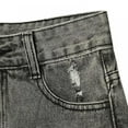 thumbnail image 3 of Women's Casual Denim Shorts Frayed Raw Hem Ripped Jeans Shorts, 3 of 6