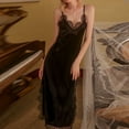 thumbnail image 2 of Sngxgn Nightgowns for Women Cotton Night Shirts Short Sleeve Night Gown Dress Casual Pajamas Soft Sleepwear(Black,L), 2 of 4