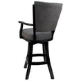 thumbnail image 2 of Classic Solid Wood Bar Stool 30" Seat Northwest Elk Charcoal Fabric - Black Wood, 2 of 2