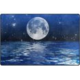 thumbnail image 3 of GZHJMY Ocean Area Rug 3'x5', Night Sky with Moon Stars and Clouds Polyester Area Rug Mat for Living Dining Dorm Room Bedroom Home Decorative, 3 of 6