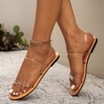thumbnail image 6 of ZACPNCV Womens Plus Size Low Heel Sandals Clear Strap Comfort Casual Outdoor Shoes Summer, 6 of 9
