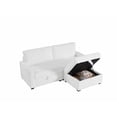 thumbnail image 5 of Miekor Furniture Living Room Square Tufted Upholstered Oversized Accent Ottoman with Storage Box,Large-White MK8939, 5 of 5