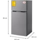 thumbnail image 3 of Frigobar Refrigerador 80 Litros con Congelador, Gris, Mini Bar Compacto, Silencioso y Ahorrador Ideal para Oficina, Recamara y Hotel, 3 of 8