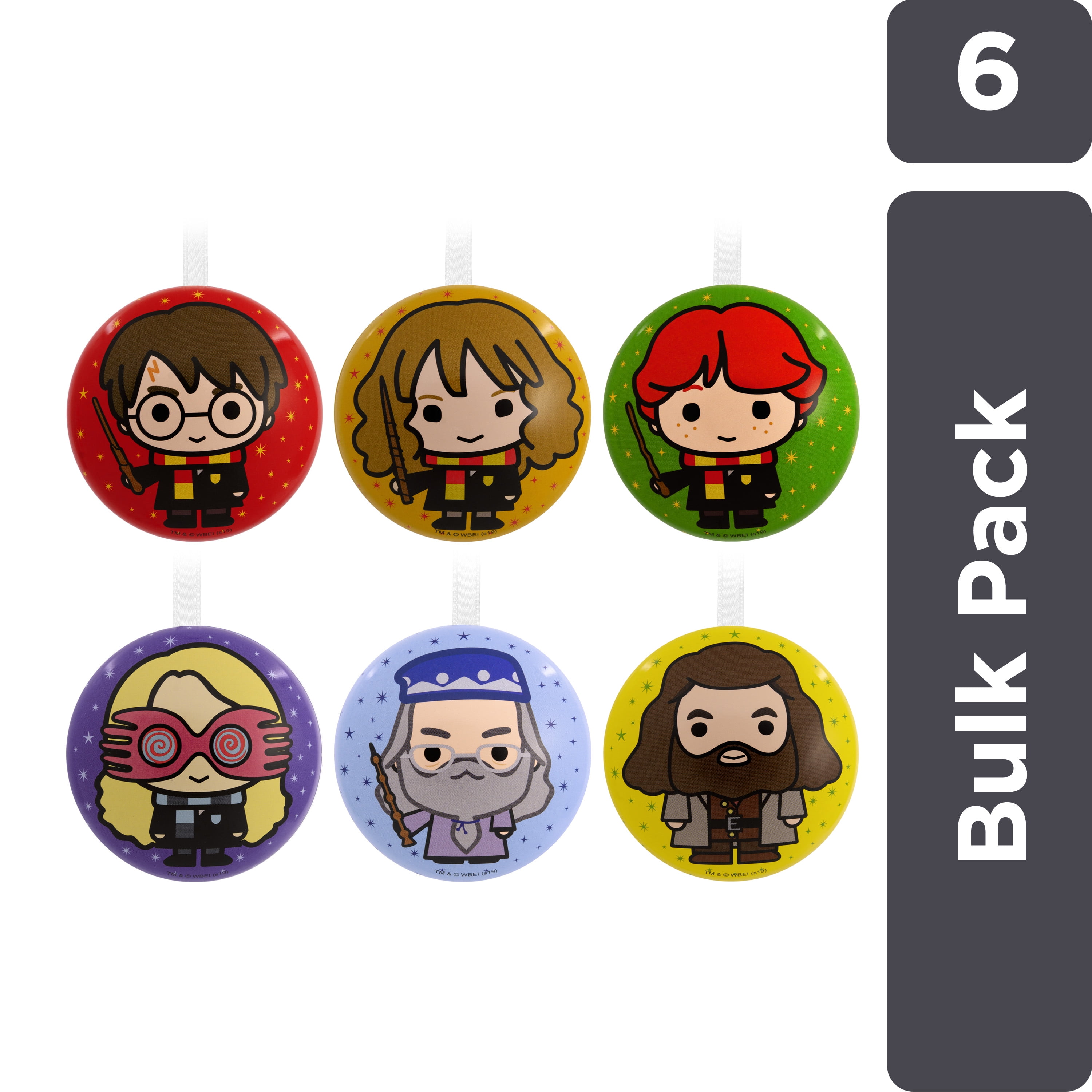 Hallmark Harry Potter Multi-color Tin Christmas Decorative Accent Ornaments, 6 Count (5.75')