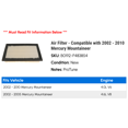 thumbnail image 2 of Air Filter - Compatible with 2002 - 2010 Mercury Mountaineer 2003 2004 2005 2006 2007 2008 2009, 2 of 2
