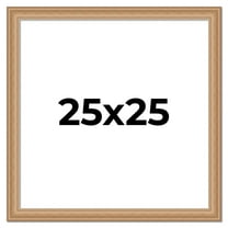 25x25 Frame Charleston Honey Brown Solid Wood Picture Frame Width 1.75 Inches | Interior Depth 0.5