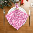 thumbnail image 7 of Coolnut Rose Pink Leopard Print Cloth Napkins Set of 1, Soft Washable Polyester Dinner Napkins with Hemmed Edges, for Weddings, Parties, Holiday Dinner & More 20" x 20" Washcloth Gift, 7 of 7