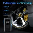 thumbnail image 4 of 150 Psi Air Compressor Tire Inflator Fits Car Moto Bike Tires Air Pump Cordless, 4 of 5