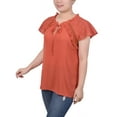 thumbnail image 2 of NY Collection Missy Eyelet Sleeve Blouse, 2 of 4