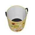 thumbnail image 3 of Balery Sunflower Gnomes 3 Round Laundry Basket with Handles Waterproof Freestanding Laundry Hamper for Clothes Toys in the Dorm and Family-Small, 3 of 8