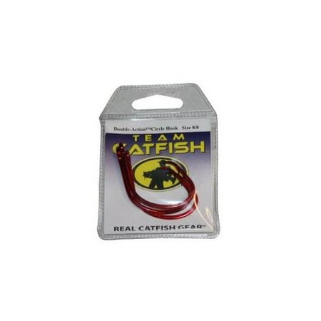 Team Catfish TC84Z8/0 Double Action Dead Finish Hook, Red