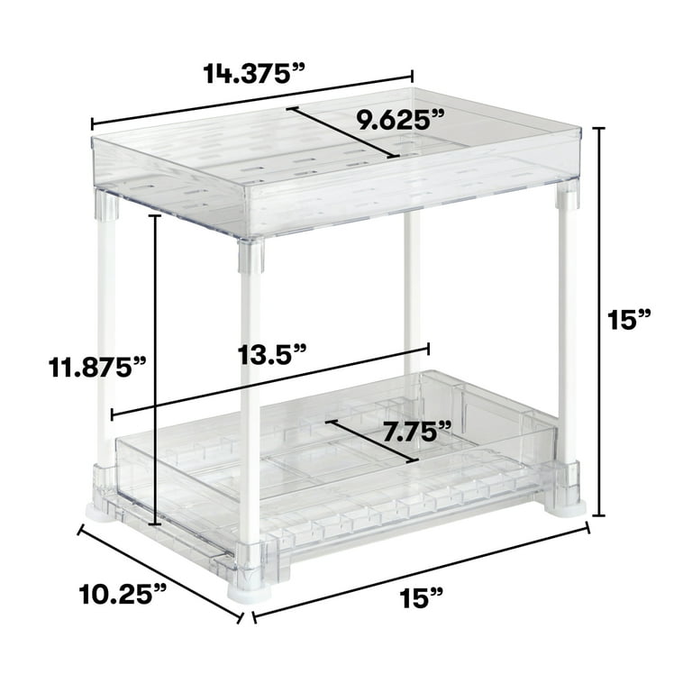 The Home Edit Under Cabinet 2-Tier Storage Tower, 10X14