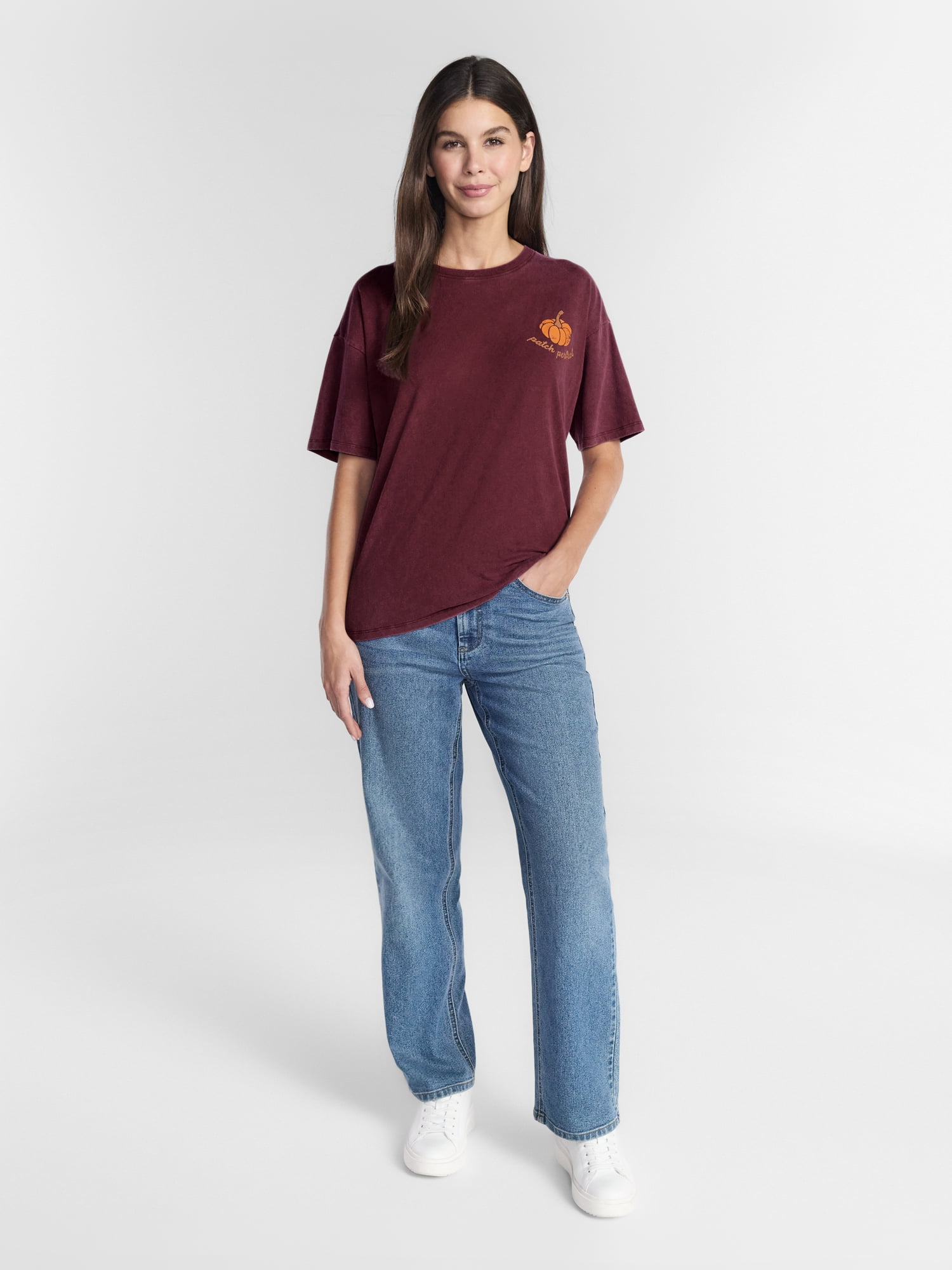 Women's Farm Fresh Pumpkins Graphic Seasonal Fall Tee, from Positivitees, Sizes S-4X
