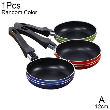 

NAUXIU Frying Pan Random Color Small Frying Pan Nonstick Mini Stainless Steel Cookware Induction Saucepan Pan Eggs Fried-NEW