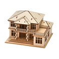 thumbnail image 2 of Rompecabezas de casas de madera 3D para adultos: regalo creativo de cumpleaños y kit de construcción de casas. 2 niveles, 2 of 9