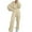 Beige, variant on HAiming 2 Piece Sets for Women Long Sleeve Zip up Hoodie and Drawstring Sweatpant Tracksuits 2025 Fall Casual Outfits