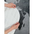 thumbnail image 4 of Dark Grey Reversible Bedspread Set, Black Colored World Map on Concrete Wall Image Urban Structure Grungy Rough Look, Pillow Shams & Comforter Microfiber Bedding Set, 3 Sizes, Grey Black, by Ambesonne, 4 of 4