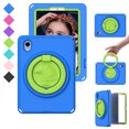thumbnail image 2 of K-Lion Case for iPad Mini 6 with 360° Rotatable Folding Handle Grip Kickstand  Built-in Screen Protector Removable Shoulder Strap Washable Shockproof Tablet Case For iPad mini 6 2021,Blue, 2 of 8