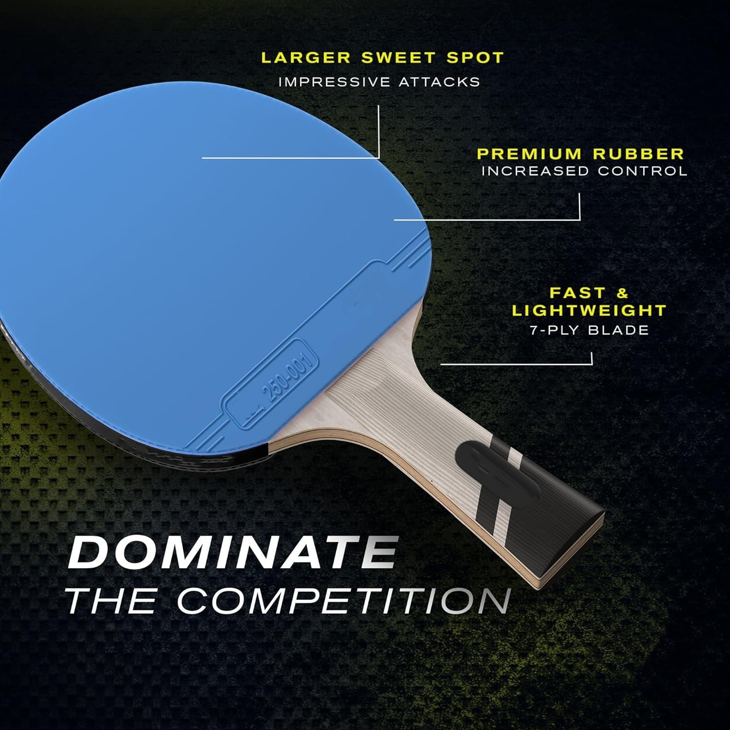 Ping Pong Paddles - Professional Level Table Tennis Rackets with Carbon Fiber for Superior Control | 7-Ply Blade, Premium Rubber, 2.0mm Sponge