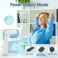 thumbnail image 5 of Suodoka 700 ml Portable Air Cooler & Humidifier – 3‑Speed, 2‑Cold Fog, 3‑Timer, Touch‑Screen, 4‑in‑1 Desktop Fan, Mini AC, Night Light, 5 of 8