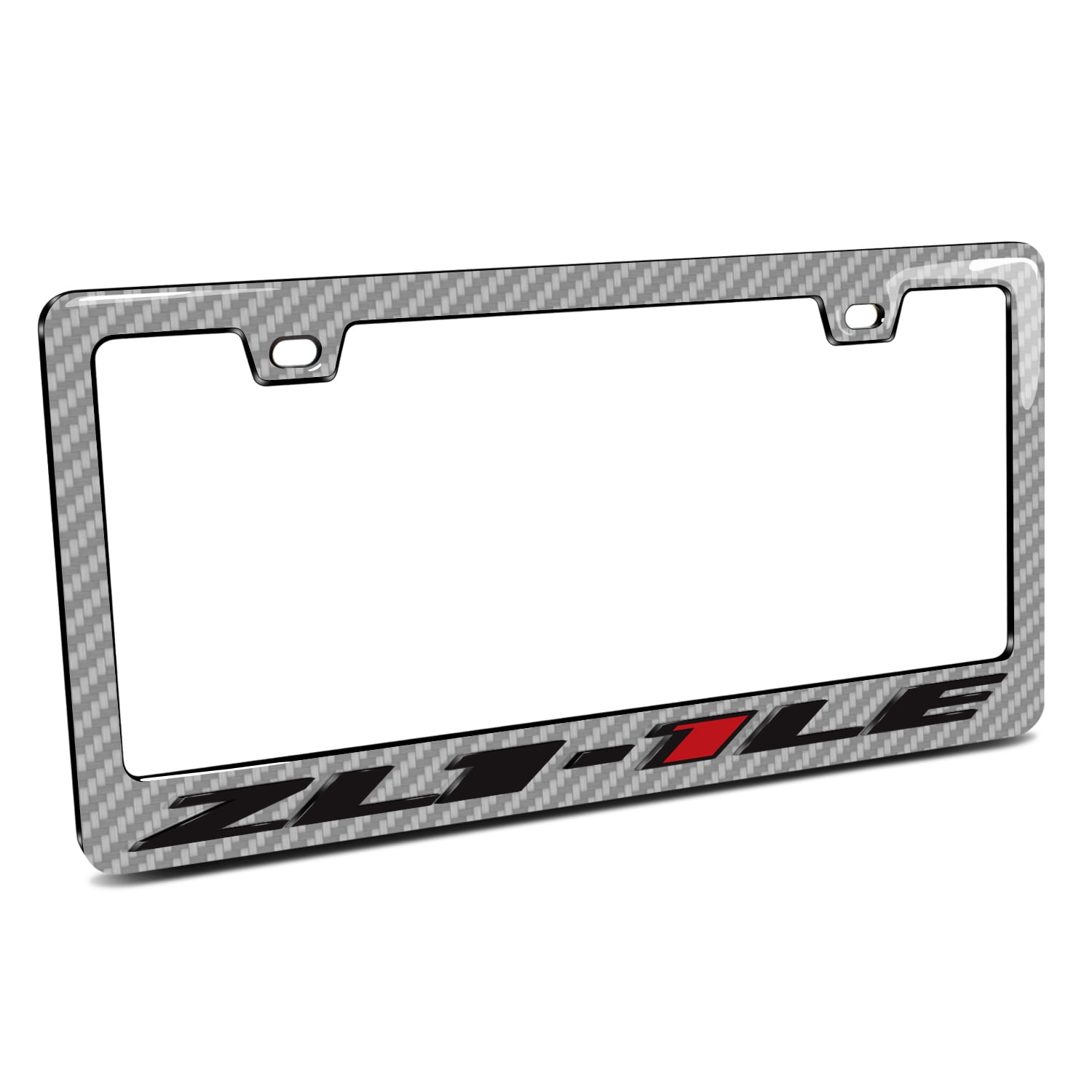 IPick Image Chevrolet Camaro 1LE License Plate Frame - Real Carbon Fiber Finish, 3D OEM Logo, 12x6 Inch
