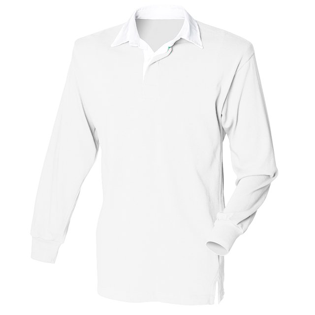 Front Row - Polo de manga corta liso para hombre/Caballero Modelo Classic (Blanco/Blanco)