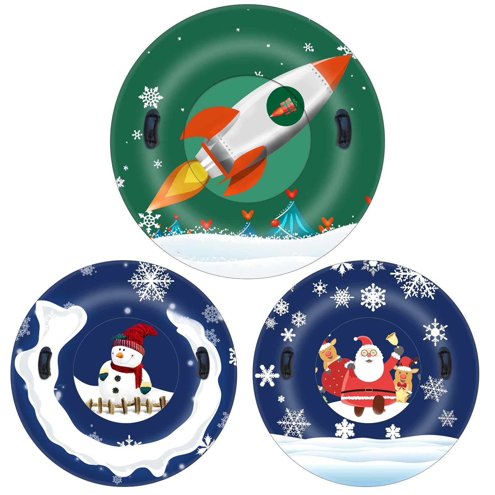 Dengjunhu Snow Tube Sled for Kids and Adults, Snow Sleds Heavy Duty
